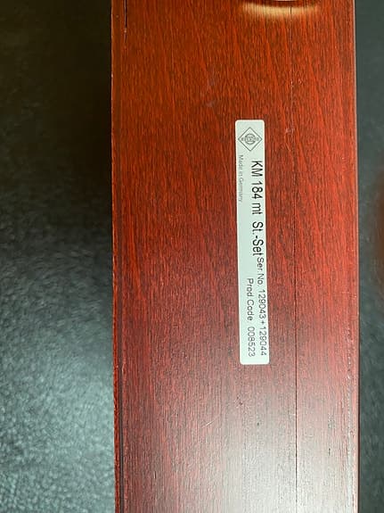Neumann KM 184 stereo sett kondensatormikrofoner med tilbehør