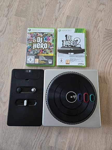 Komplett DJ Hero 1 & 2 pakke til Xbox 360