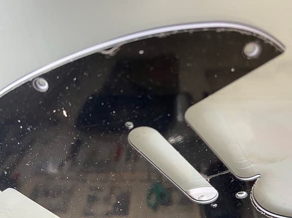 Telecaster plekterbrett svart og hvit gitarutstyr