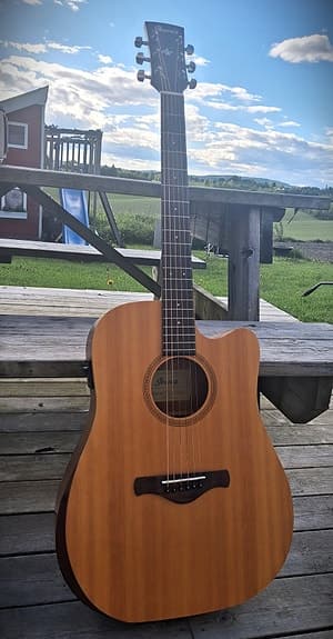 IBANEZ AW150CE-OPN Electro-Acoustic Guitar + SEAGULL gitarkasse