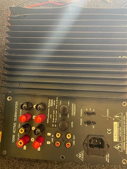 150W aktiv subwoofer-forsterkerplate med flere innganger