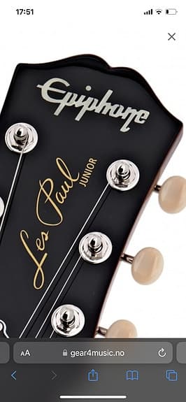 Epiphone Les Paul Junior halv pris av ny!