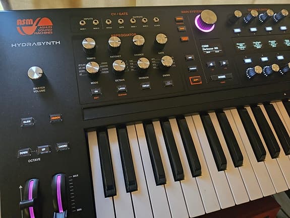 ASM Hydrasynth synthesizer keyboard