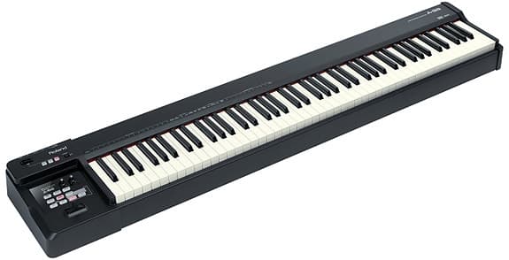 Roland A-88 MIDI Controller Keyboard m/stativ og pedal