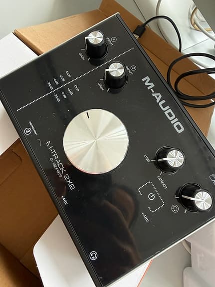 M-Audio M-Track 2X2 lydkort / audio interface – med eske og kabel