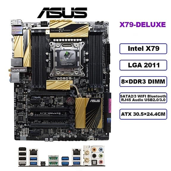 Stasjonær PC med ASUS X79-DELUXE, LGA2011 Socket, Nvidia RTX2060