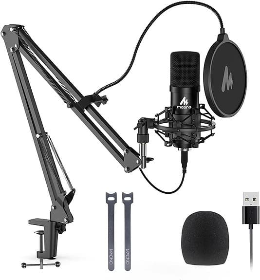 MAONO A04 Condenser Microphone m/2 forskjellige pop filter og arm