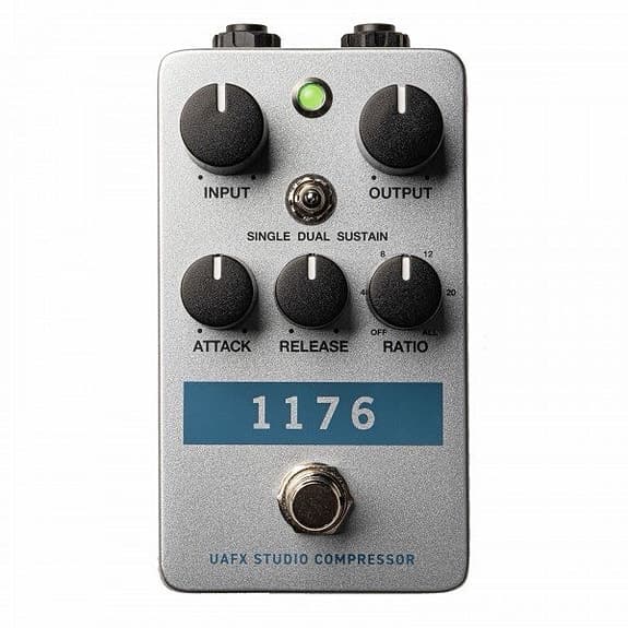 Universal Audio UAFX 1176 Studio Compressor gitarpedal sølv