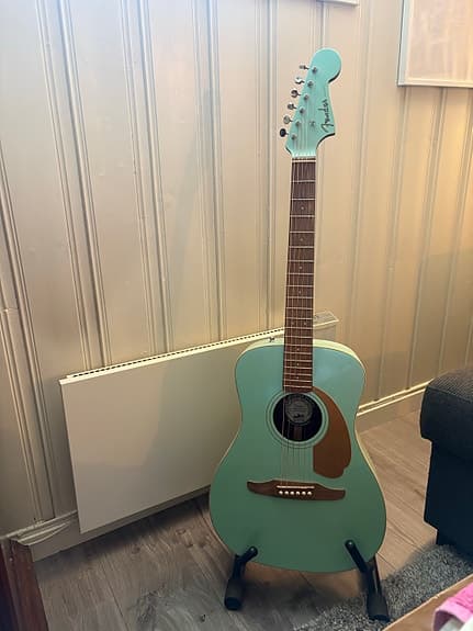 Fender California Malibu Player Acoustic-Electric Guitar Aqua Splash