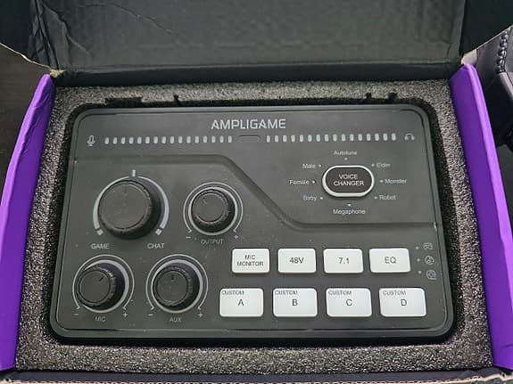AmpliGame Fifine SC8 Audio Mixer - Svart Lydmikser