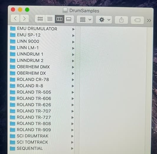 Trommemaskin sample-kits i wav. format