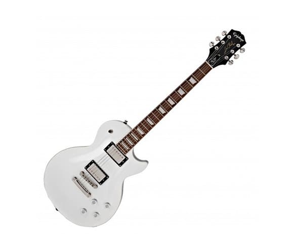 Som ny, perlemorfarget Epiphone Les Paul Muse