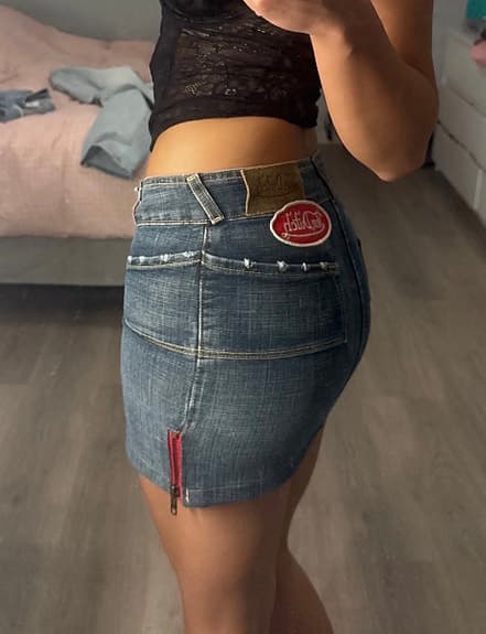 Von Dutch denim miniskjørt vintage