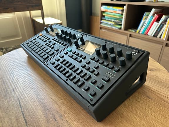 Side-by-side stativ til to Elektron-enheter (Digitakt / Syntakt / Digitone)