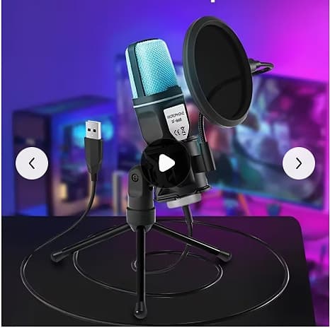 Game Microphone, USB PC Microphone for Podcast Videos, ps4 /5 /PC