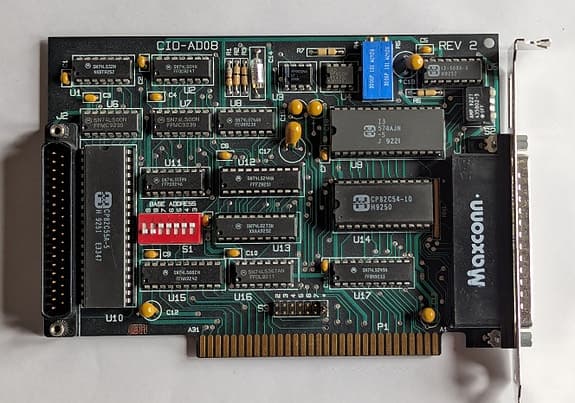 CIO-AD08 - 8-channel, 12-bit, 25 u sec AD-converter, ISA