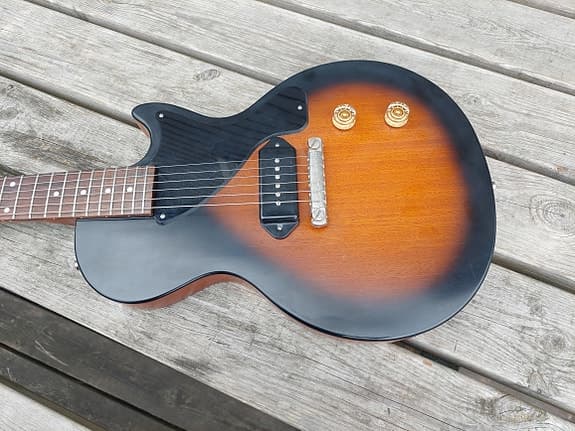 2021 epiphone inspired by gibson les paul junior med massevis av upgrades