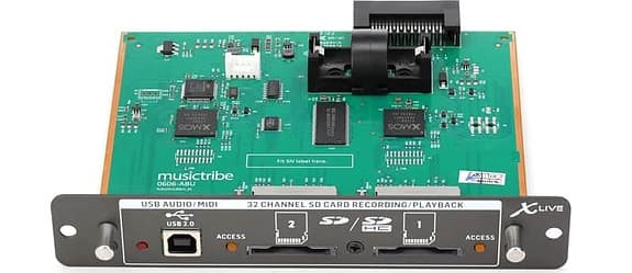 Behringer X-LIVE X32 Expansion card with audio interface and 32-track recorder