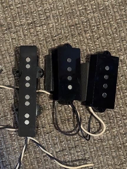 PJ Bass pickups handwound Capurso svart sett