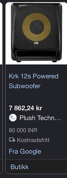 KRK 12s aktiv subwoofer