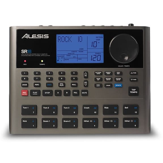 Alesis SR18 Professional Drum Machine – With Adapter & Box