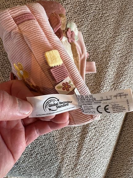 Little Dutch aktivitetsbok baby rosa blomster