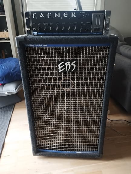 Rare EBS Fafner tube amp and 6x10 pro line 2000 cab