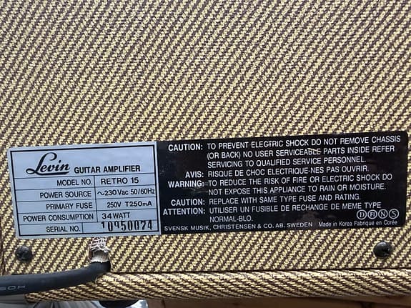 Levin Retro 15 Guitar Amplifier