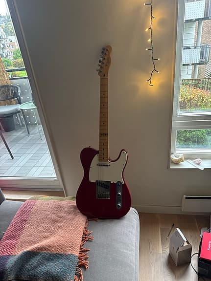 Fender Telecaster elektrisk gitar rød (Made in Mexico)