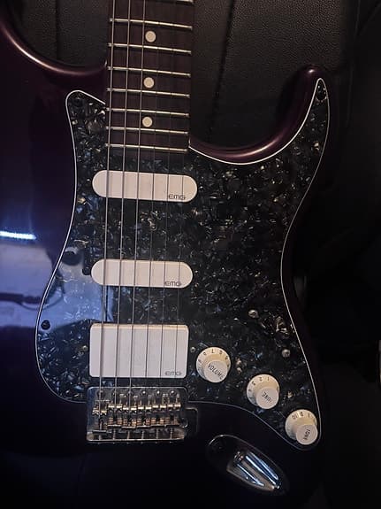 EMG 81 / SA / SA – Komplett loaded Stratocaster HSS pickguard