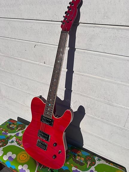 Fender FMT Custom Telecaster HH, Crimson Red Transparent
