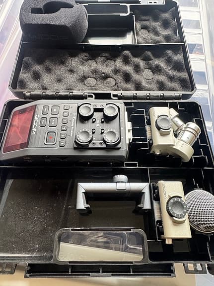 Zoom H6 lydopptaker med mikrofonmoduler og koffert