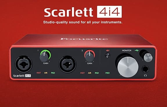 Focusrite Scarlett 4i4 USB lydkort 3rd gen