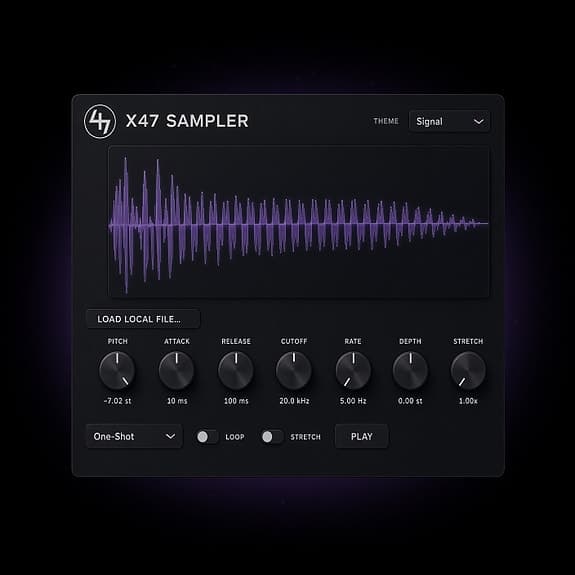 X47 Sampler plugin VST3/AU