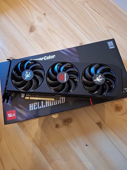 PowerColor Radeon RX 9060 XT Hellhound OC - 16GB GDDR6 RAM - Grafikkort