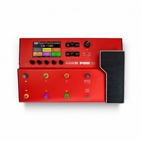 Line 6 POD Go gitar multieffekt rød limited edt.