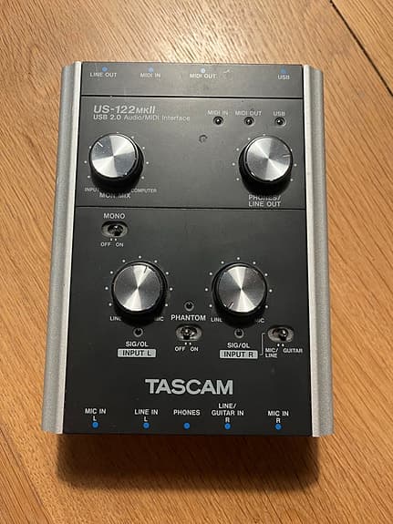 Tascam US-122mkII USB Lydkort / Audio Interface (Eldre modell)