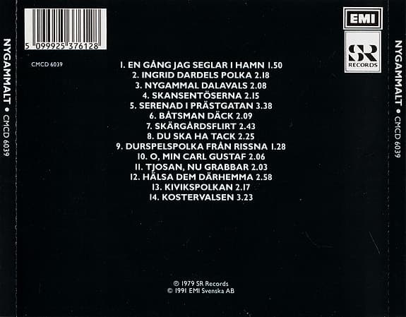 Bosse Larsson, Kjell Wigren & Bröderna Lindqvist - 1991 - Nygammalt CD - image 2
