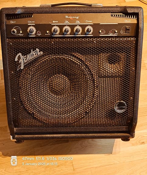 Fender Bass Amplifier and Bass Guitar COMBO