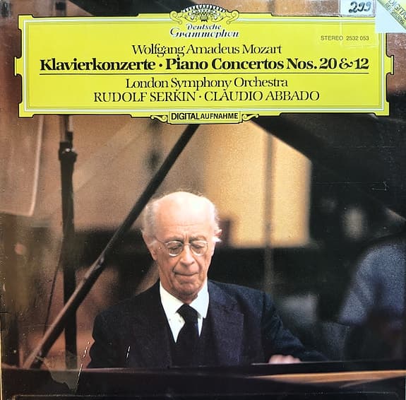 Mozart: Pianokonsertot 20 & 12 (LP) – Rudolf Serkin / Abbado / LSO