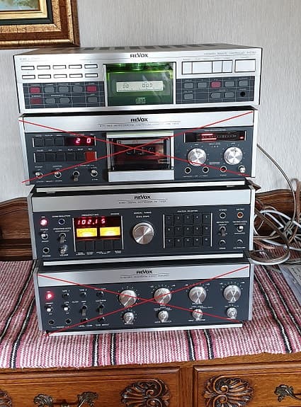 Revox Receiver + Revox CD + Revox Tuner.
