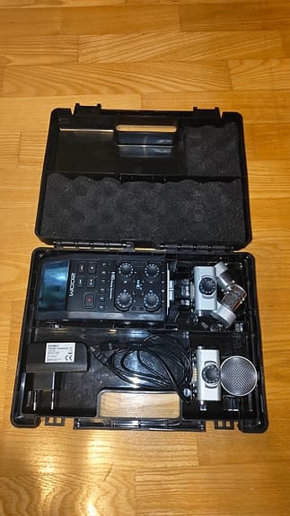 Zoom H6 tallennin ja dynaamiset mikrofonit
