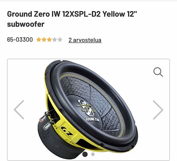 Ground Zero IW 12XSPL-D2 Yellow 12" subwoofer
