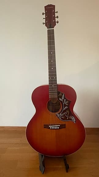 Landola J-800S Jumbo Acoustic Guitar, Made in Finland