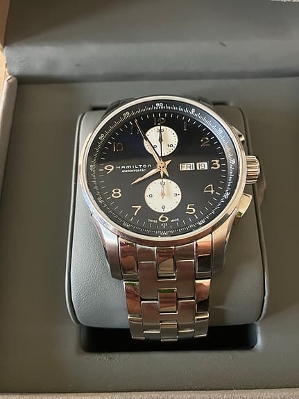 Hamilton Jazzmaster Maestro miesten rannekello teräsrannekkeella