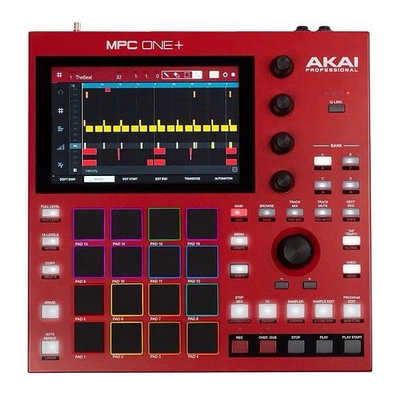 Akai MPC One+ rumpukone / sampler punainen
