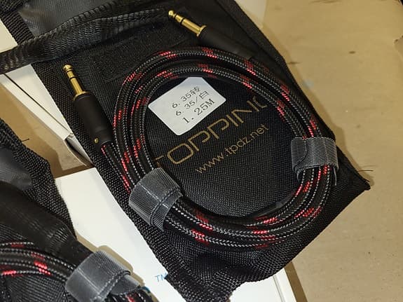 6,35mm 1,25m äänikaapeli Topping TCT1, TRS balansoitu uusi