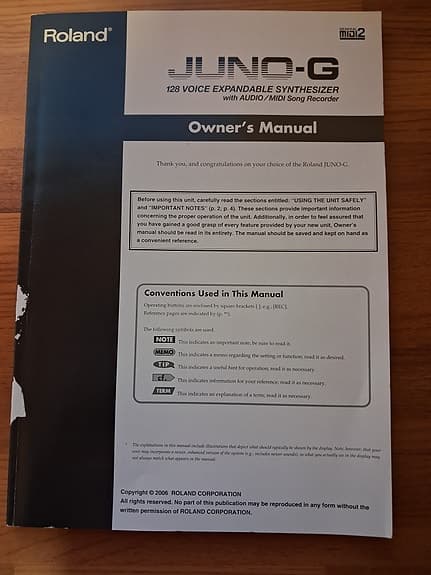 Roland Juno G manuaali