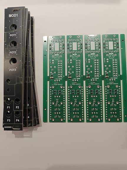 HAGIWO MOD1 V1 - Eurorack PCB + Etupaneeli
