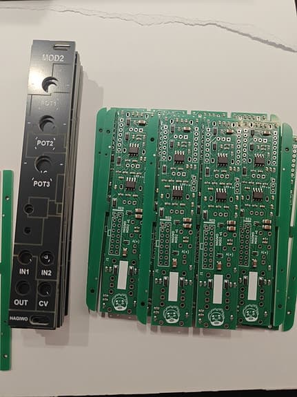 Hagiwo MOD2 v1 Eurorack PCB + Paneeli settejä